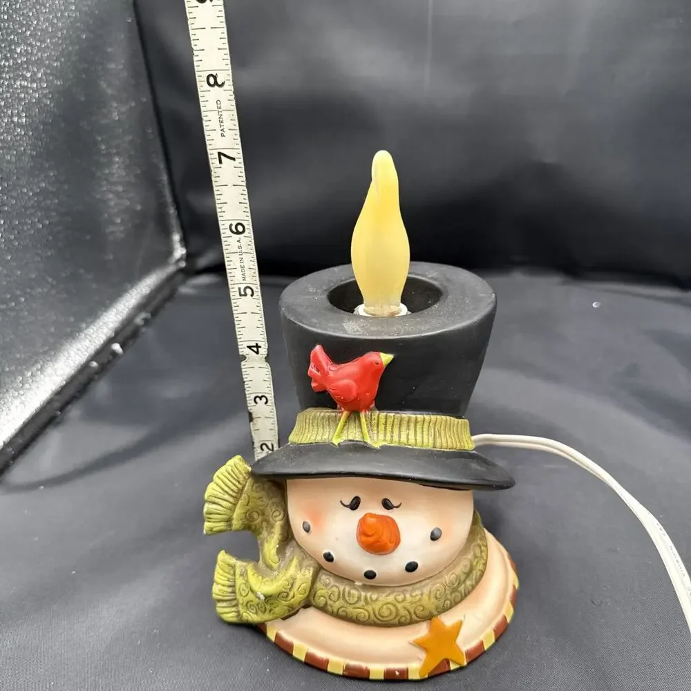 Crazy Mountain snowman electric tea light
